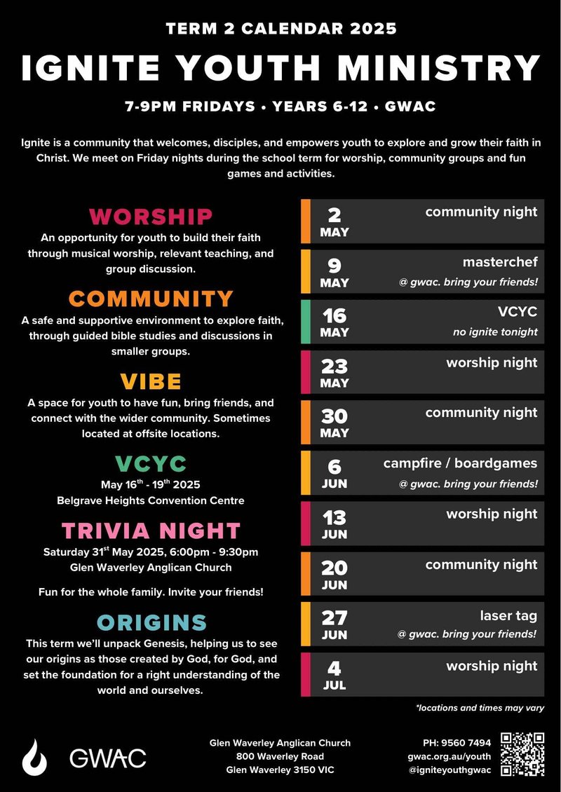 Ignite Youth Term 2 2025 Program